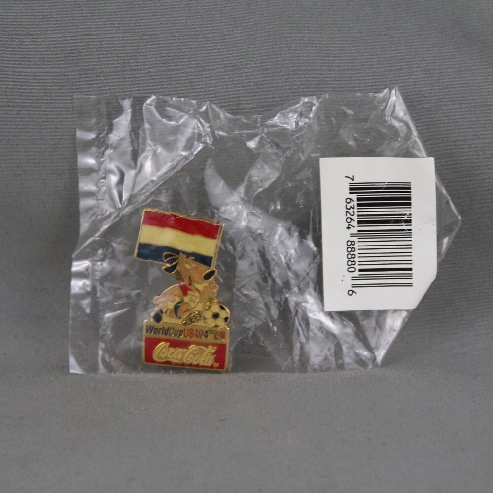 Netherlands Soccer Pin - 1994 World Cup Coke Promo Pin - New in Package
